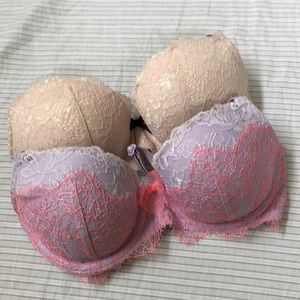 VS Dream Angels Lined Demi in Pastels 32C Bundle